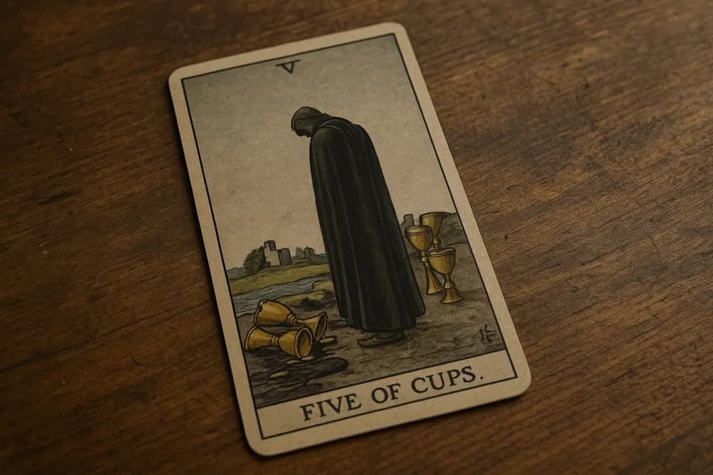 Що означає карта П’ятірка Кубків в Таро – Чорний Ворон