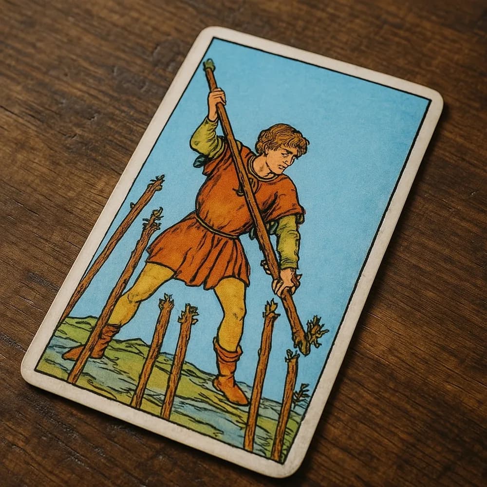 Що означає карта Сімка Жезлів в Таро – Чорний Ворон