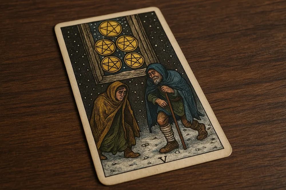Що означає карта П’ятірка Пентаклів в Таро – Чорний Ворон
