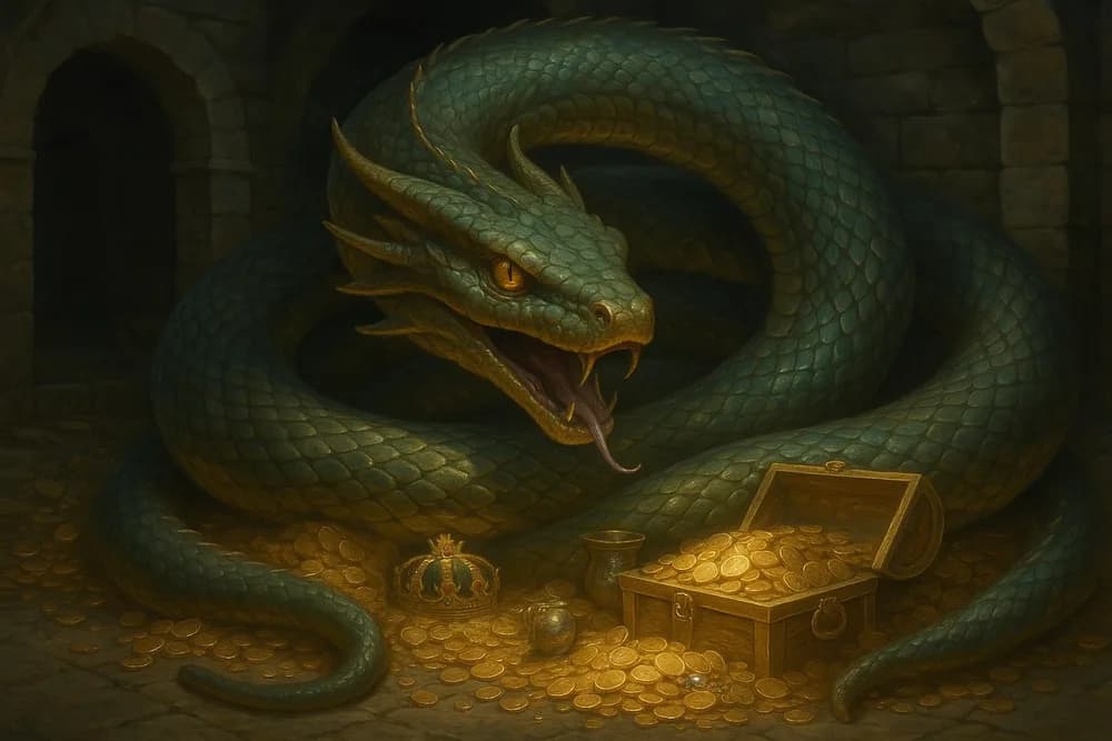 Легенди про чарівних зміїв-охоронців скарбів – myths