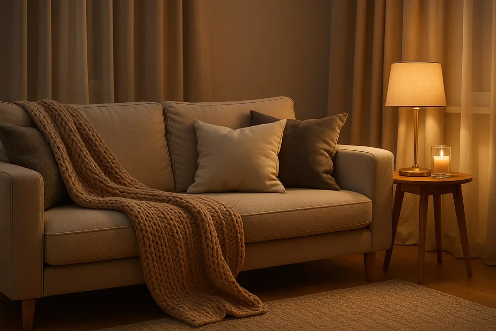 Як створити затишок у домі за допомогою текстилю та світла