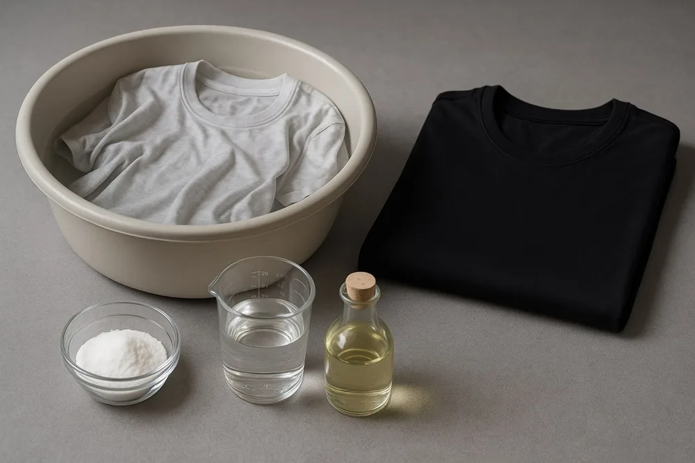 Як відновити колір посірілого одягу