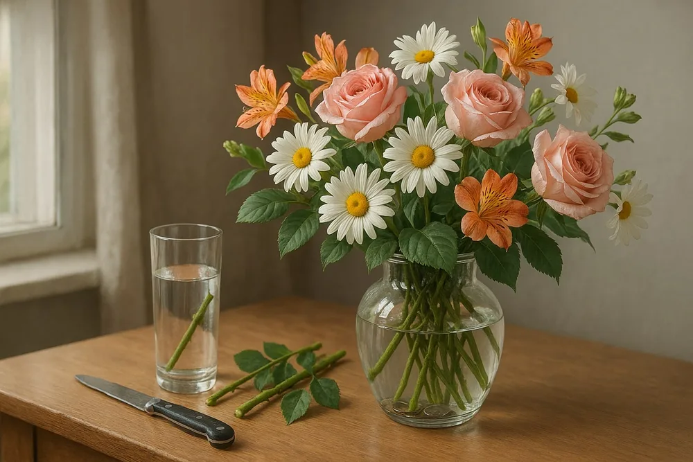 Як зберегти квіти у вазі довше