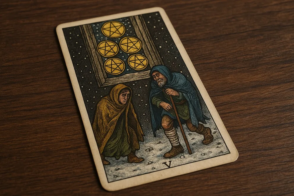 Що означає карта П’ятірка Пентаклів в Таро