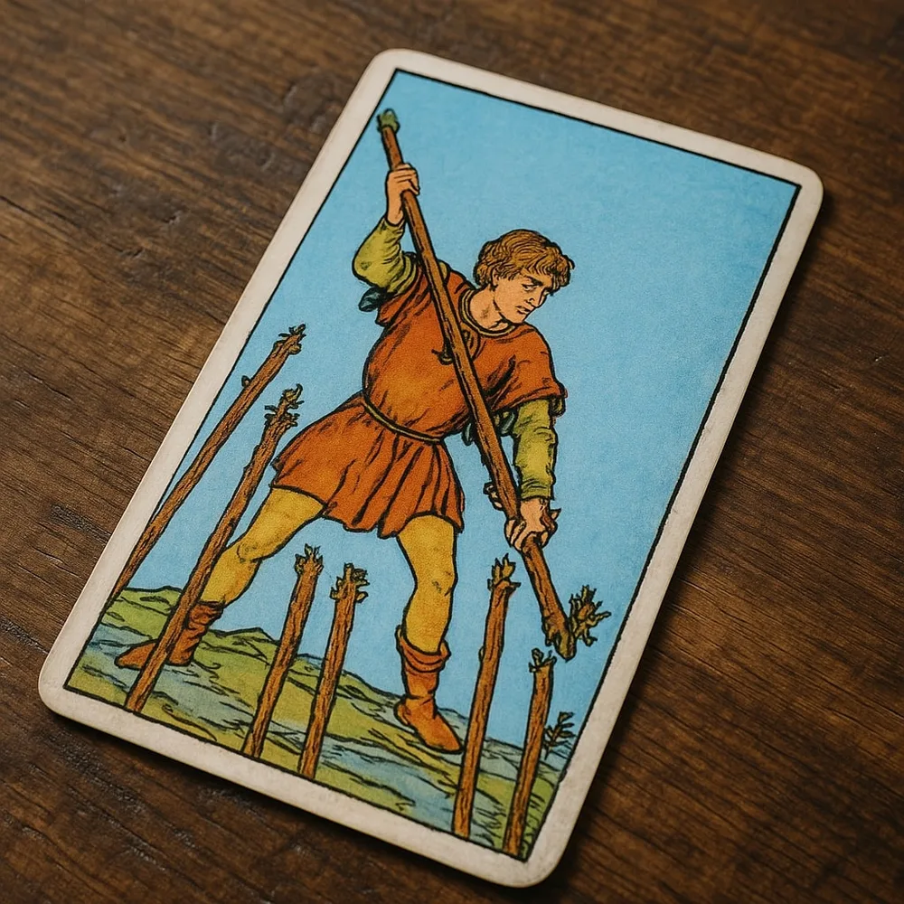 Що означає карта Сімка Жезлів в Таро